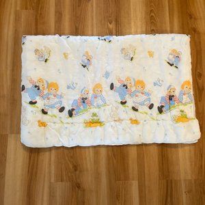 Children's White and Blue Blanket